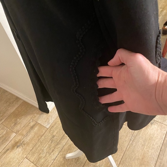 Soft Surroundings Long Cotton Duster Cardigan Shacket Size Medium Embroidered - Picture 9 of 10